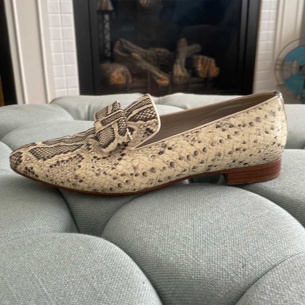 Pertini Leather Snakeskin Pattern Loafer - Picture 12 of 16